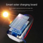 Picture of Solar bicycle headlight with LED floodlight, 120 dB horn, 80-meter visible range, USB and solar charging