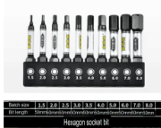 Picture of Japanese-style hex bit, premium high-hardness electric cross screwdriver bit, ratchet screwdriver head
