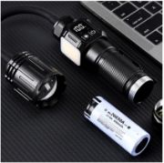 Picture of Bendable Magnetic Work Light, USB Rechargeable Work Light with Digital Display, Zoomable Strong Beam Flashlight, Adjustable Hose for Multi-angle Illumination, Shop and Repair Light