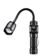 Picture of Bendable Magnetic Work Light, USB Rechargeable Work Light with Digital Display, Zoomable Strong Beam Flashlight, Adjustable Hose for Multi-angle Illumination, Shop and Repair Light