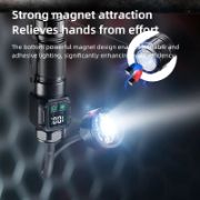 Picture of Bendable Magnetic Work Light, USB Rechargeable Work Light with Digital Display, Zoomable Strong Beam Flashlight, Adjustable Hose for Multi-angle Illumination, Shop and Repair Light