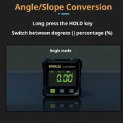 Picture of Digital Angle Finder with Electronic Laser – 4-Side Magnetic Angle Gauge, Cube Inclinometer with Backlight, High-Precision Measuring Tool for Woodworking, Table Saw, Hanging (Black)