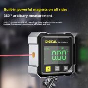 Picture of Digital Angle Finder with Electronic Laser – 4-Side Magnetic Angle Gauge, Cube Inclinometer with Backlight, High-Precision Measuring Tool for Woodworking, Table Saw, Hanging (Black)