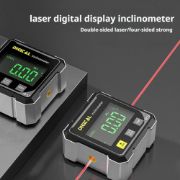 Picture of Digital Angle Finder with Electronic Laser – 4-Side Magnetic Angle Gauge, Cube Inclinometer with Backlight, High-Precision Measuring Tool for Woodworking, Table Saw, Hanging (Black)