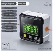 Picture of Digital Angle Finder with Electronic Laser – 4-Side Magnetic Angle Gauge, Cube Inclinometer with Backlight, High-Precision Measuring Tool for Woodworking, Table Saw, Hanging (Black)