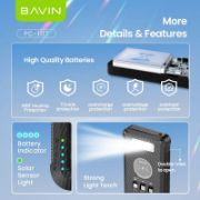 Picture of BAVIN 10000mAh Solar Power Bank with Wireless Charging, Built-in Flashlight, 3 Cables, 22.5W