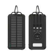 Picture of BAVIN 10000mAh Solar Power Bank with Wireless Charging, Built-in Flashlight, 3 Cables, 22.5W