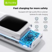 Picture of Power bank BAVIN 20000 mAh  22.5w Fast Charging Mobile Charger USB Portable Display Digital  (Black)