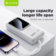 Picture of Power bank BAVIN 20000 mAh  22.5w Fast Charging Mobile Charger USB Portable Display Digital  (Black)