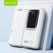 Picture of Power bank BAVIN 20000 mAh  22.5w Fast Charging Mobile Charger USB Portable Display Digital  (Black)