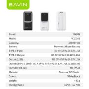 Picture of Power bank BAVIN 20000 mAh  22.5w Fast Charging Mobile Charger USB Portable Display Digital  (Black)