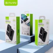 Picture of Power bank BAVIN 20000 mAh  22.5w Fast Charging Mobile Charger USB Portable Display Digital  (Black)